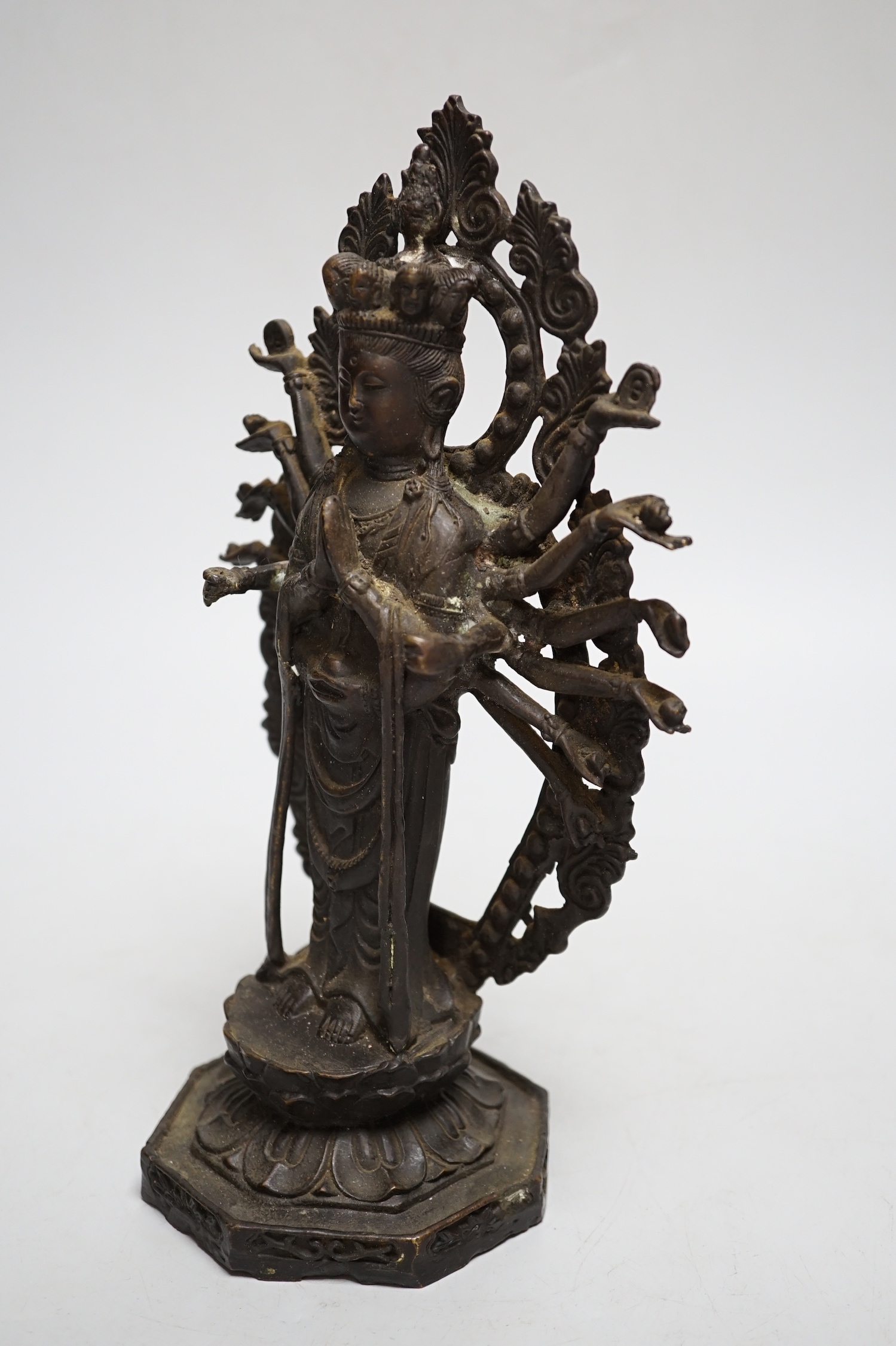 A bronze figure of Avalokiteshvara, 25cm high